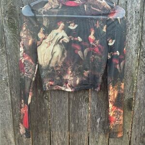Y2K Renaissance Mesh Crop Top